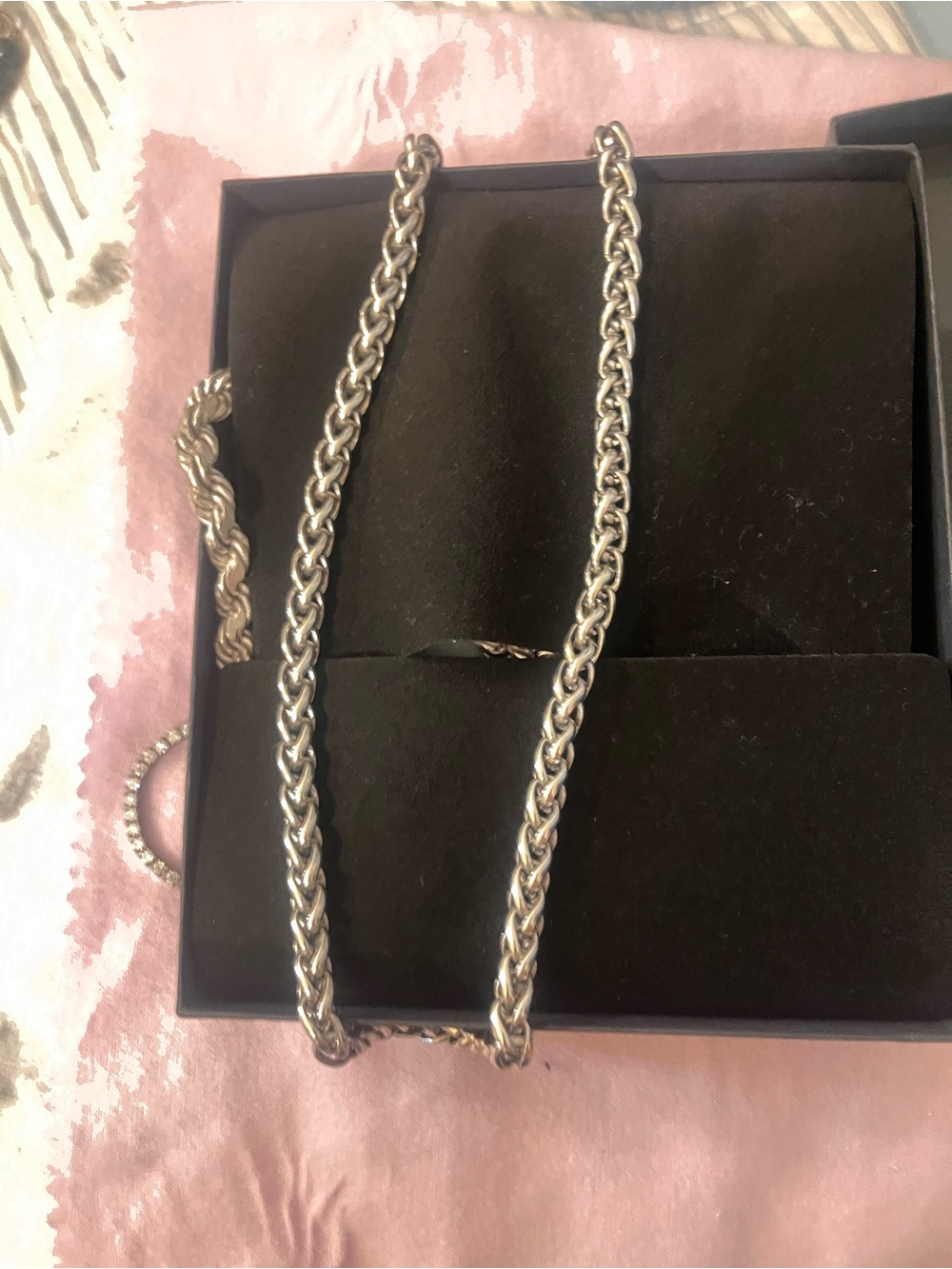 Silver plated 20 inch Rope Chain Necklace - Silver